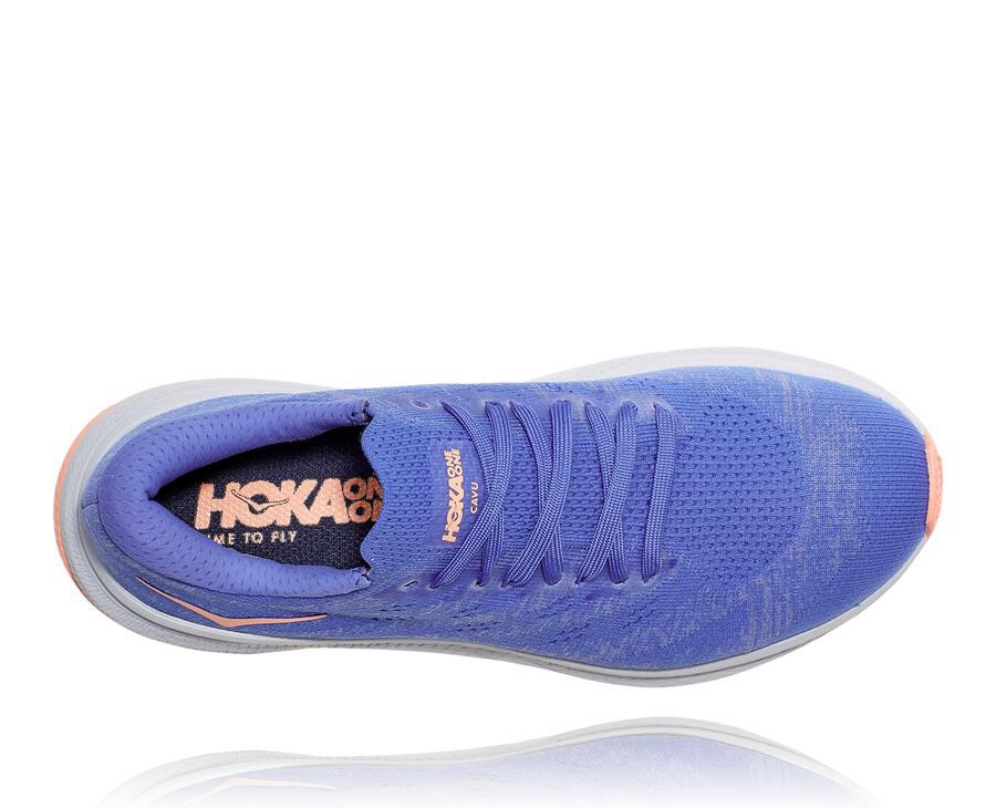 Zapatillas Asfalto Hoka One One Mujer - Cavu 3 - Azules - EXT973105